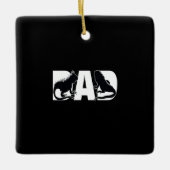 Iguana Dad Keramisch Ornament (Voorkant)