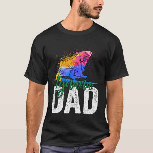 Iguana Dad Reptiles Pet Reptile Owner Graphic T-shirt (Voorkant)