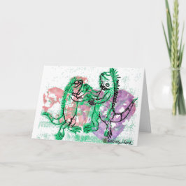 Iguana Dans met jou Feestdagen Kaart