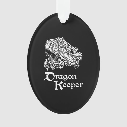 Iguana drakenhouder ornament (voorkant)