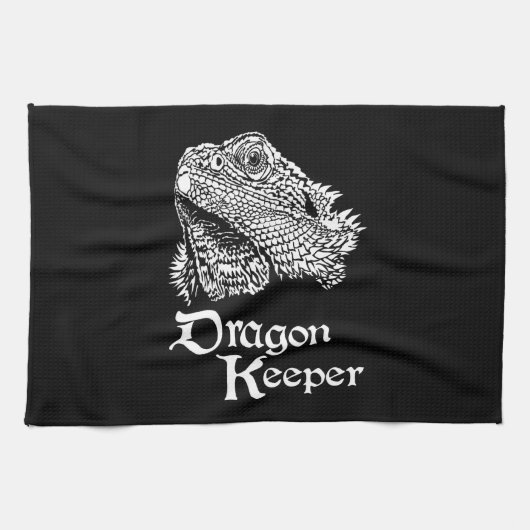 Iguana drakenhouder theedoek (Horizontaal)