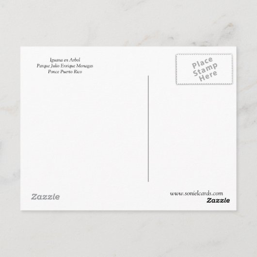 Iguana en Monagas Briefkaart (Achterkant)