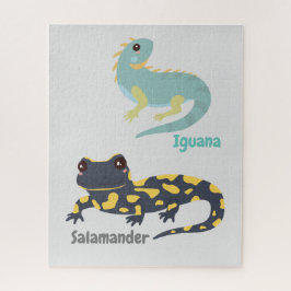 Iguana en Salamander Jigzaag Puzzle Legpuzzel