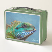 Iguana gepersonaliseerde kleurrijke reptiel (Achterkant)