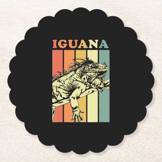 Iguana  Gift Kartonnen Onderzetters (Voorkant)