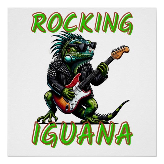 Iguana Gift | Reptiel Shirt | Mannen voor vrouwen Perfect Poster (Voorkant)