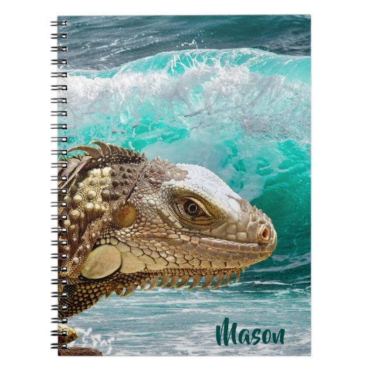 Iguana Golf (met gepersonaliseerde naam) Notitieboek (Voorkant)
