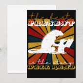 Iguana Grafische Kerstcadeau voor Boekliefhebbers Kaart (Voorkant / Achterkant)