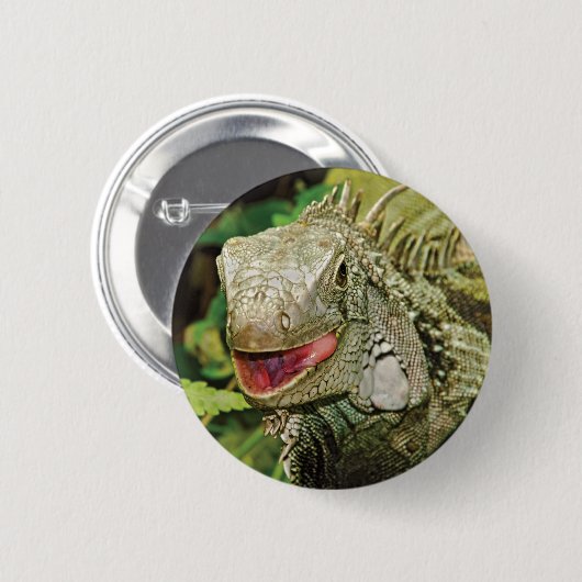 Iguana green ronde button 5,7 cm (Voorkant /achterkant)