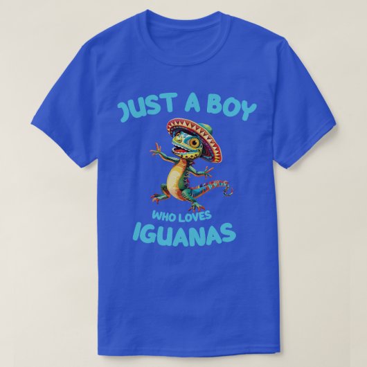 Iguana Hagedis is een jongen die van leguanen houd T-shirt (Design voorkant)