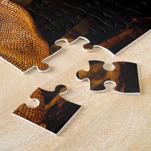 Iguana Head Close, Jigzaag Puzzle Legpuzzel (Zijkant)
