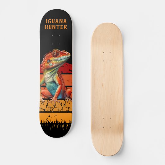 Iguana Hunter - De machtige kracht van Natuur Persoonlijk Skateboard (Voorkant)