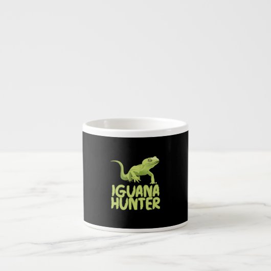Iguana Hunter - Funny Iguana Reptile Lizard Pet Espresso Kop (Voorkant)
