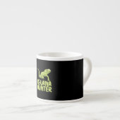 Iguana Hunter - Funny Iguana Reptile Lizard Pet Espresso Kop (Voorkant rechts)