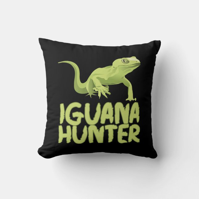 Iguana Hunter - Funny Iguana Reptile Lizard Pet Kussen (Voorkant)