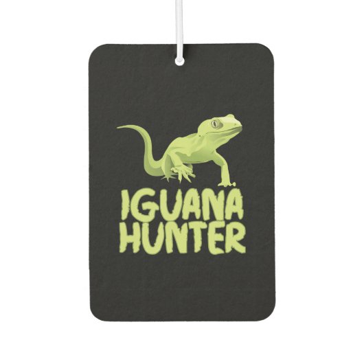 Iguana Hunter - Funny Iguana Reptile Lizard Pet Luchtverfrisser (Voorkant)