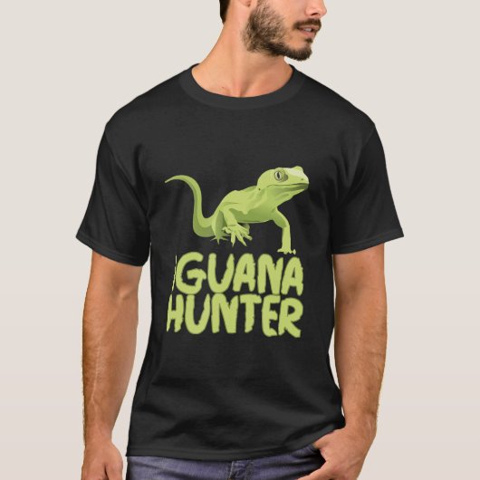 Iguana Hunter - Funny Iguana Reptile Lizard Pet T-shirt (Voorkant)