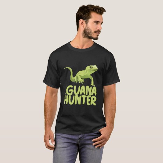 Iguana Hunter - Funny Iguana Reptile Lizard Pet T-shirt (Voorkant volledig)