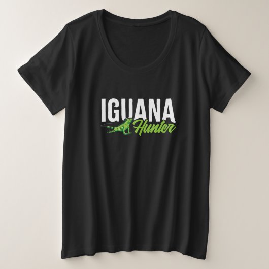 Iguana Hunter Herbivorous Lizard Sharp Eye Specie Grote Maat T-shirt (Design voorkant)