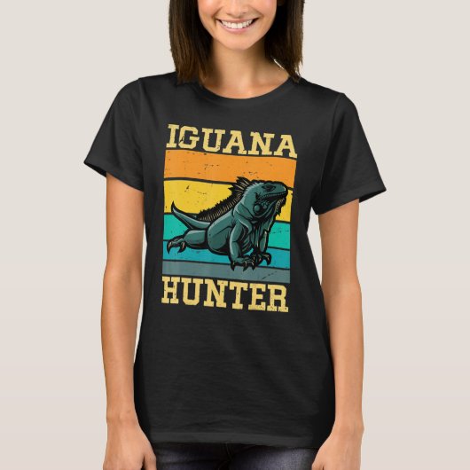 Iguana Hunter Iguanas Iguana Lizard T-shirt (Voorkant)