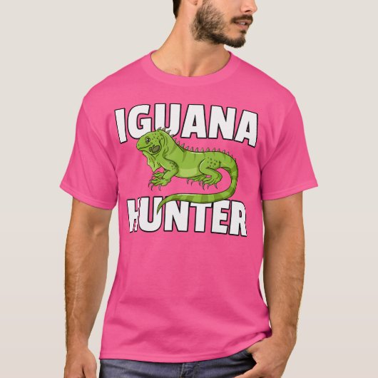 Iguana Hunter Reptile Lizard Hunting T-shirt (Voorkant)