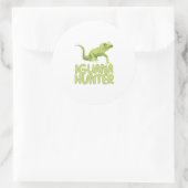 Iguana Hunter Ronde Sticker (Tas)