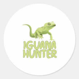 Iguana Hunter Ronde Sticker