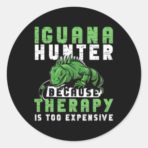Iguana Hunting Design voor Iguana Hunter Ronde Sticker