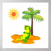 Iguana in de woestijn poster (Voorkant)