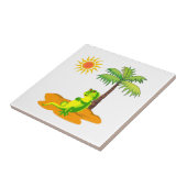 Iguana in de woestijn tegeltje (Zijkant)