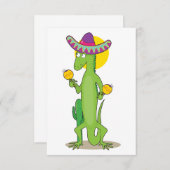 Iguana in een sombrero - uitvindingen kaart (Voorkant / Achterkant)