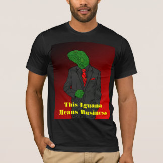 Iguana in een T-shirt voor zakelijk gebruik