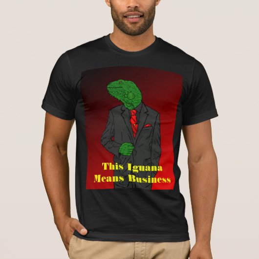 Iguana in een T-shirt voor zakelijk gebruik (Voorkant)