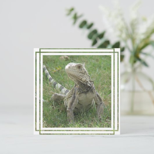 Iguana Invitation Kaart (Staand voorkant)