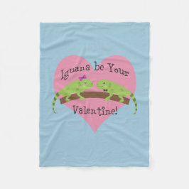 Iguana is je Valentijn Fleece Deken
