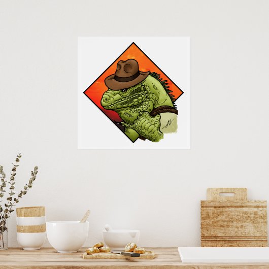 Iguana Jones Poster (Keuken)