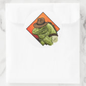 Iguana Jones Ronde Sticker (Tas)