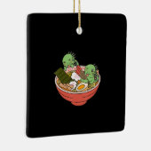 Iguana Kawaii Ramen Funny Pet Gift Keramisch Ornament (Rechts)
