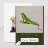 Iguana Kerst Kaart (Voorkant / Achterkant)