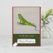 Iguana Kerst Kaart (Staand voorkant)