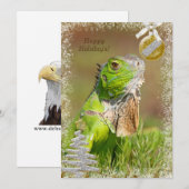 Iguana Kerst Kaart (Voorkant / Achterkant)