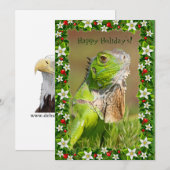 Iguana Kerst Kaart (Voorkant / Achterkant)