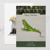 Iguana Kerst Kaart (Voorkant / Achterkant)