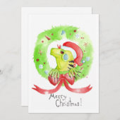 Iguana Kerstmis Feestdagenkaart (Voorkant / Achterkant)