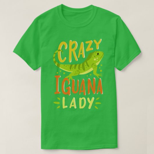 Iguana Lady Lizard Reptiel T-shirt (Design voorkant)