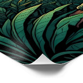 Iguana lizard among a tropical jungle setting perfect poster (Hoek)