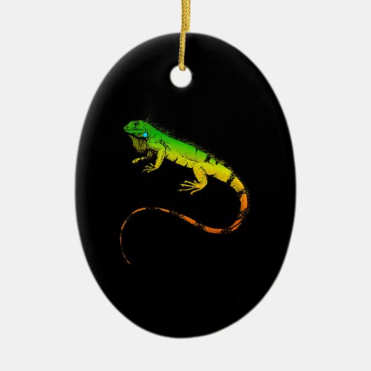 Iguana Lizard Beauful Iguana Gift Keramisch Ornament (Voorkant)