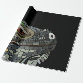 Iguana Lizard Cadeaupapier (Uitgerold)