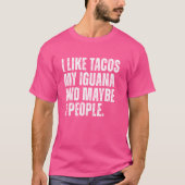 Iguana Lizard eigenaar Tacos Lover Funny Reptile L T-shirt (Voorkant)