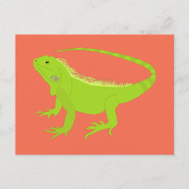 Iguana Lizard Illustration Feestdagenkaart